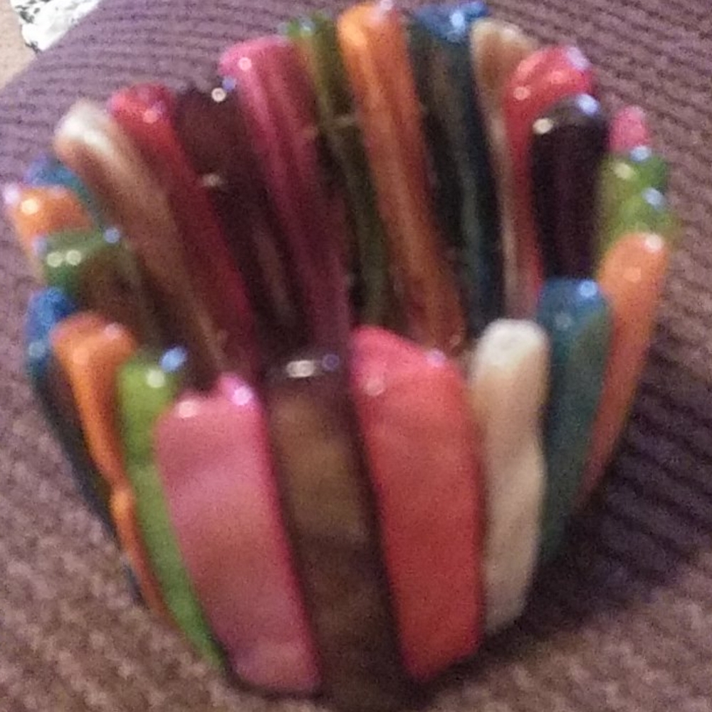 🌛 Amazing multicolored Abalone Bracelet - Picture 2 of 2